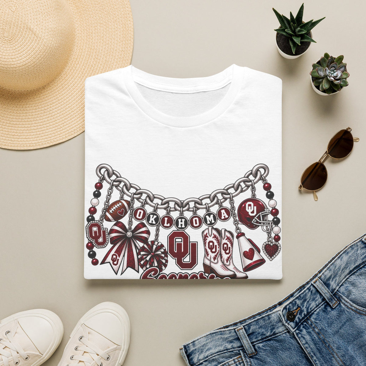 Sooner necklace tee