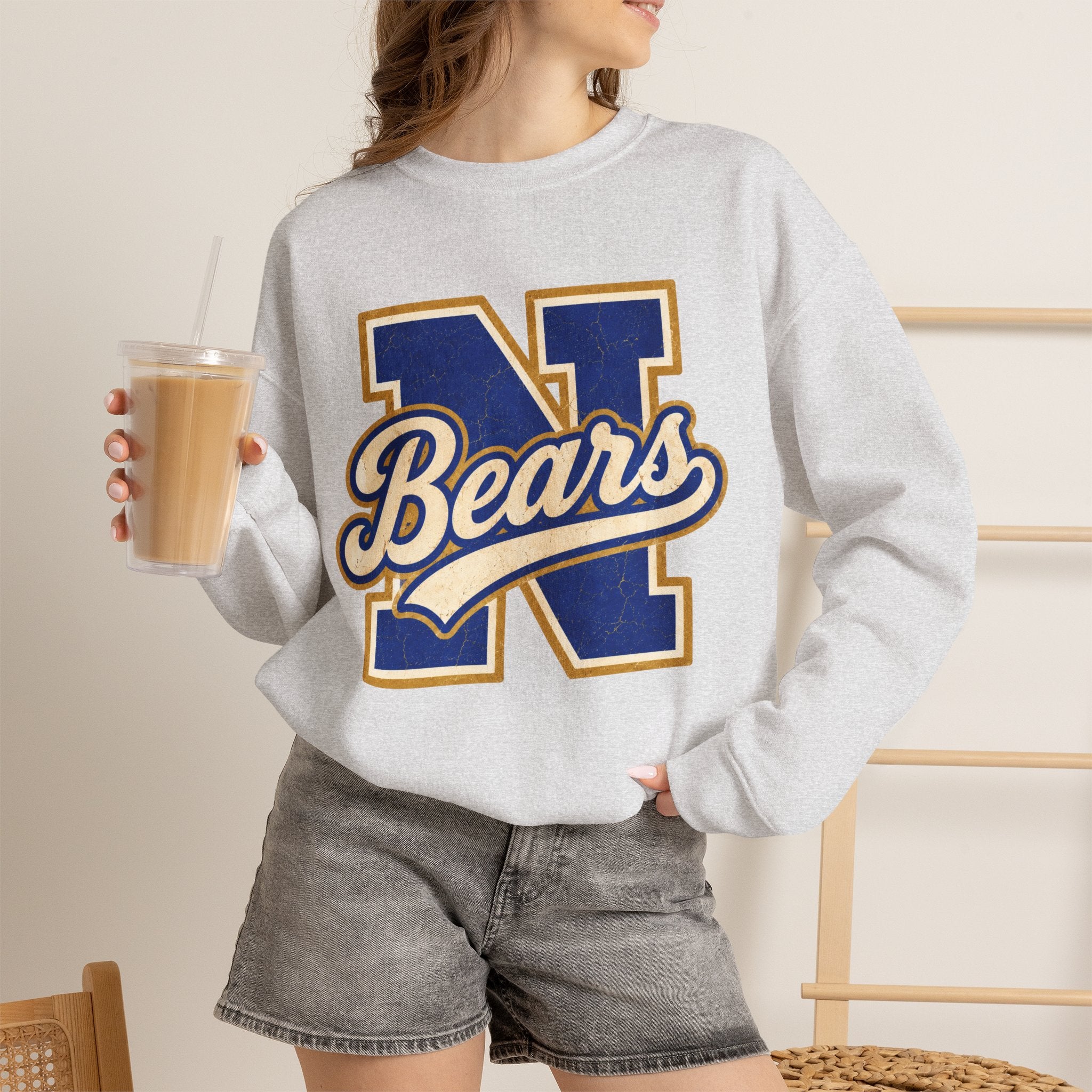 Bears N Letter Crewneck Sweatshirt