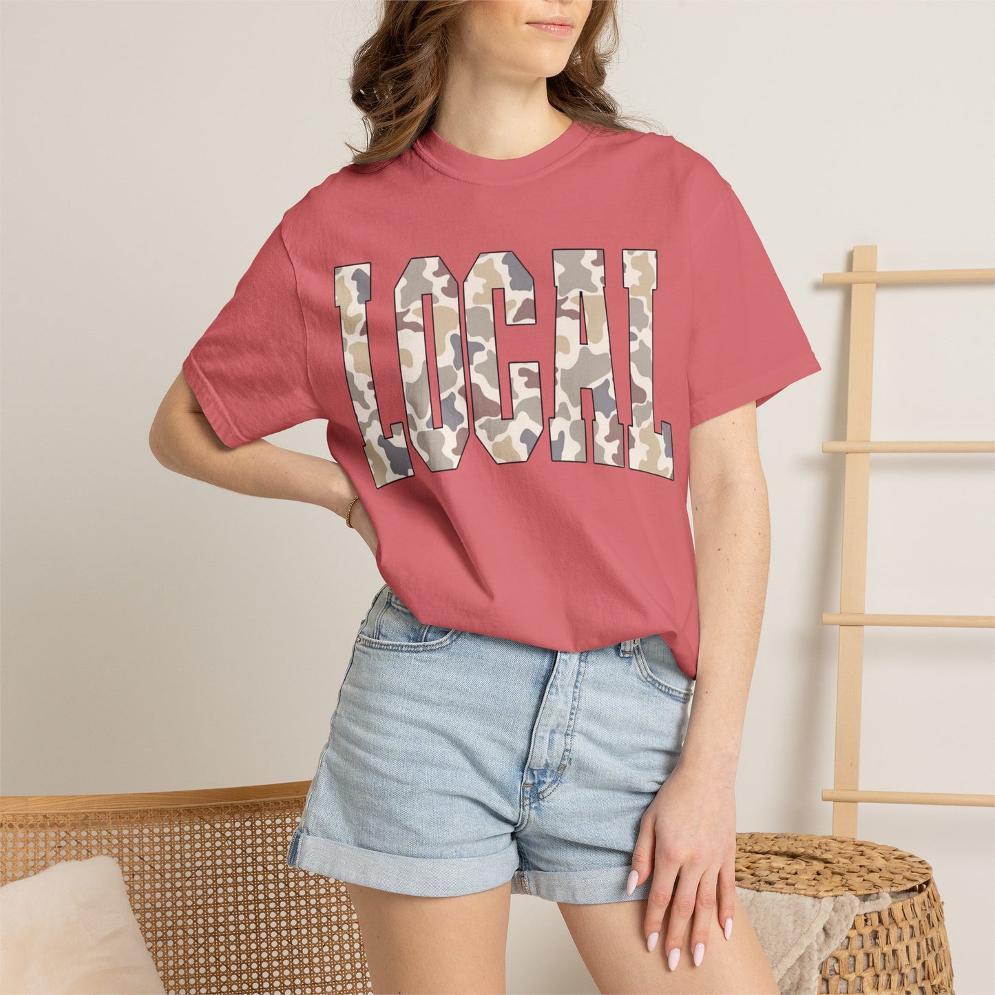 Local camo graphic tee