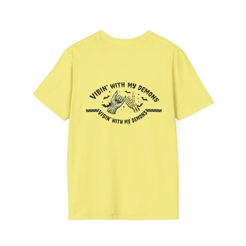 Vibin' With My Demons Front and Back Tee