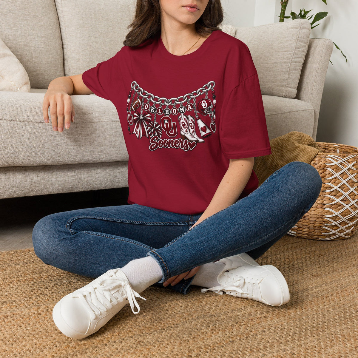 Sooner necklace tee