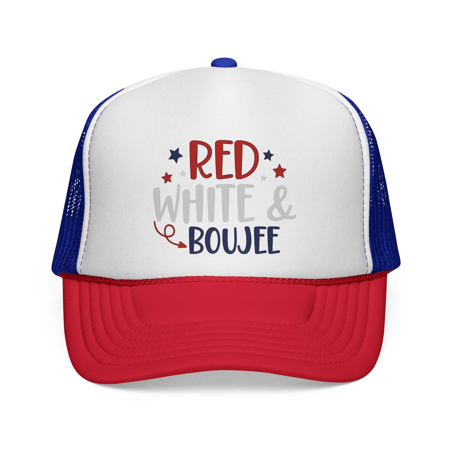 "Red White & Boujee" Patriotic 4th of July Mesh Hat