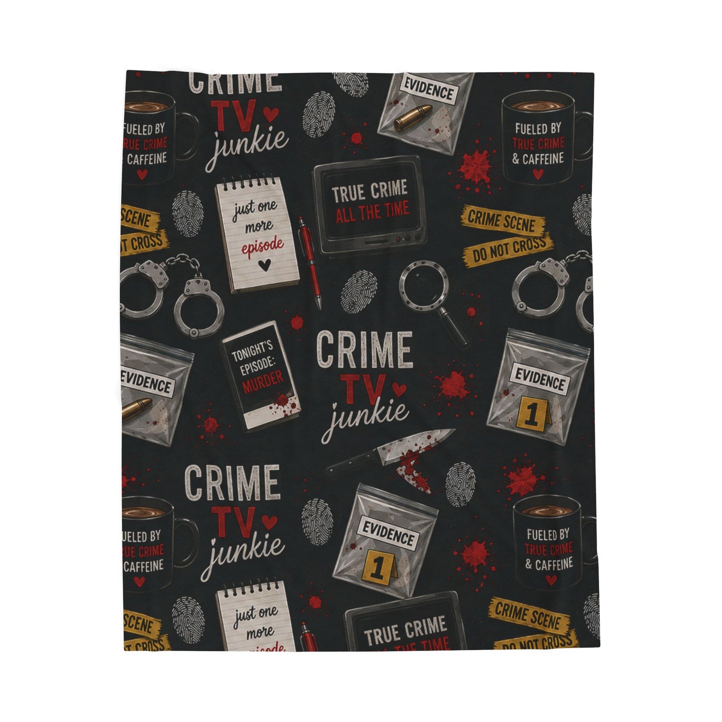 True Crime Pattern Cozy Throw