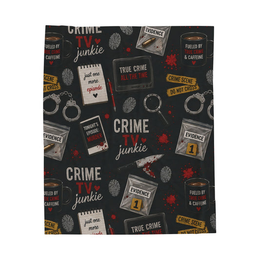 True Crime Pattern Cozy Throw