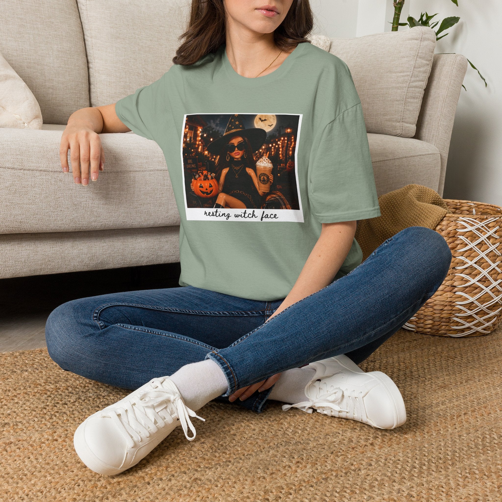 'Resting Witch Face' Polaroid Graphic Tee