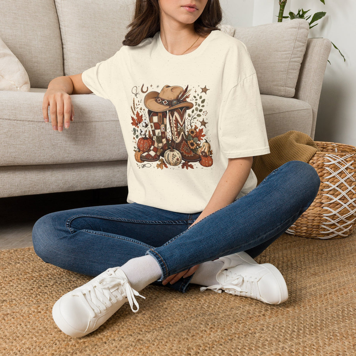 Fall Boots Pumpkin Tee