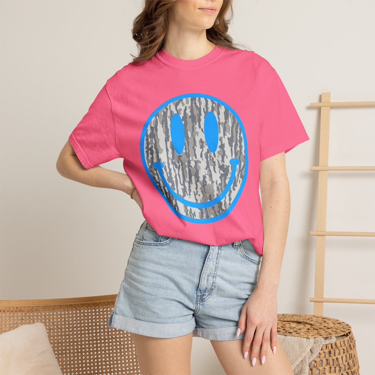Camo Smile Graphic T-Shirt