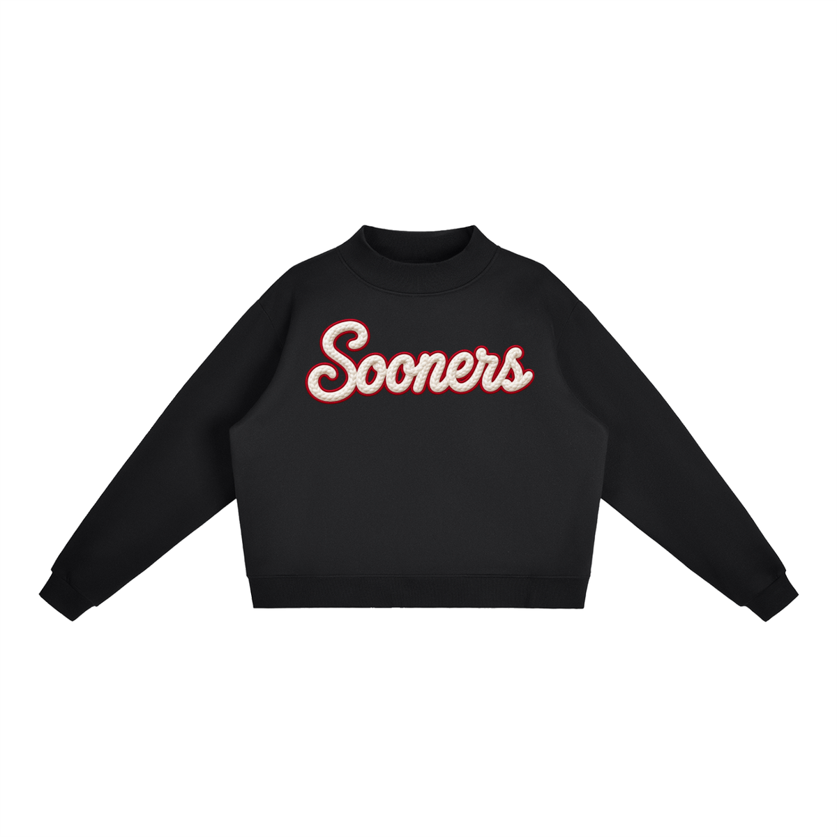 Sooners Mock-Neck Crew Sweatshirt