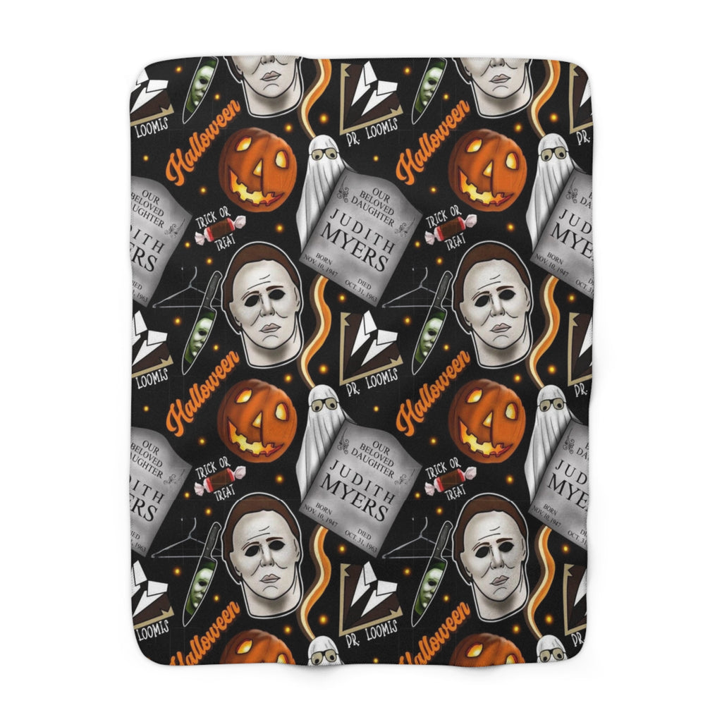 Michael Myers Pumpkin & Tombstone Plush Throw