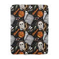 Michael Myers Pumpkin & Tombstone Plush Throw