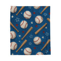 Baseball Pattern Velveteen Plush Blanket