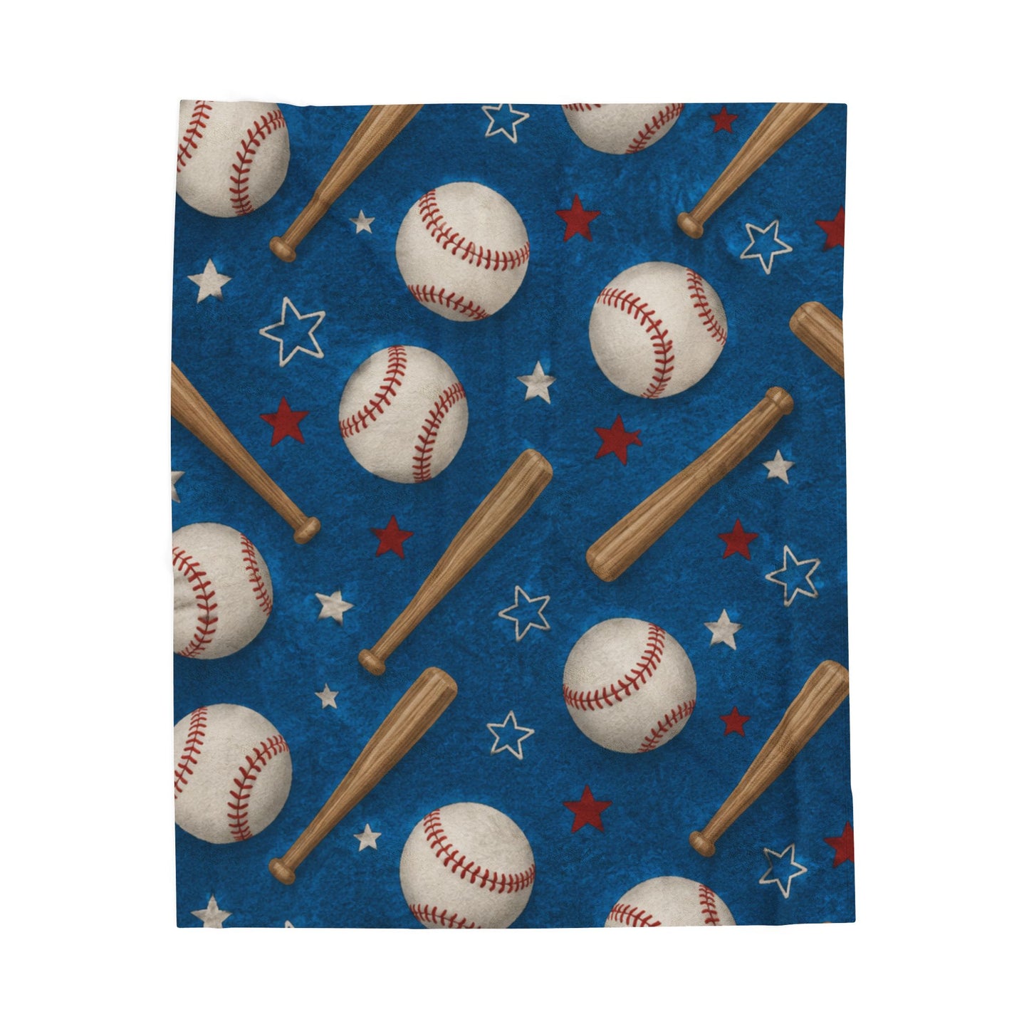 Baseball Pattern Velveteen Plush Blanket