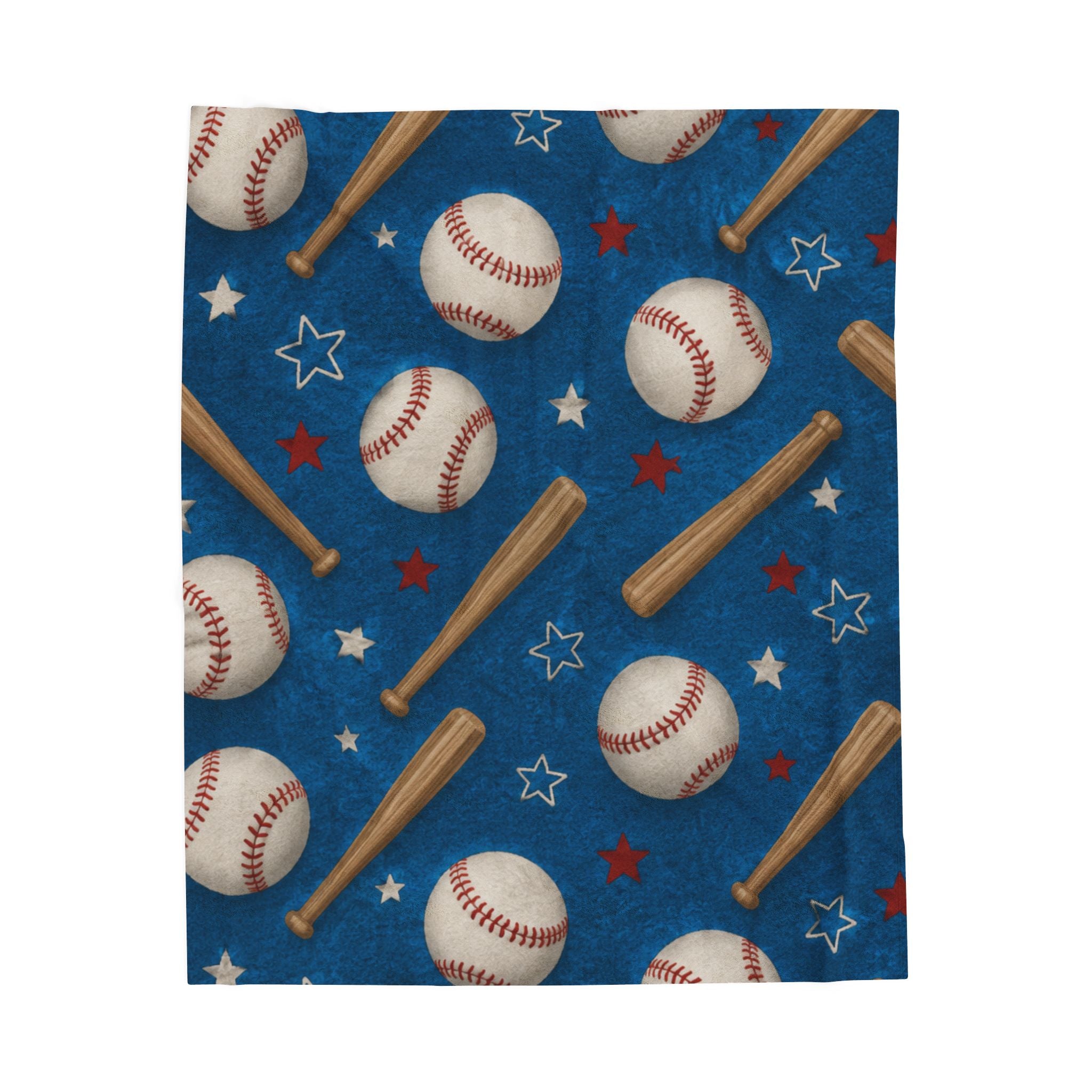 Baseball Pattern Velveteen Plush Blanket
