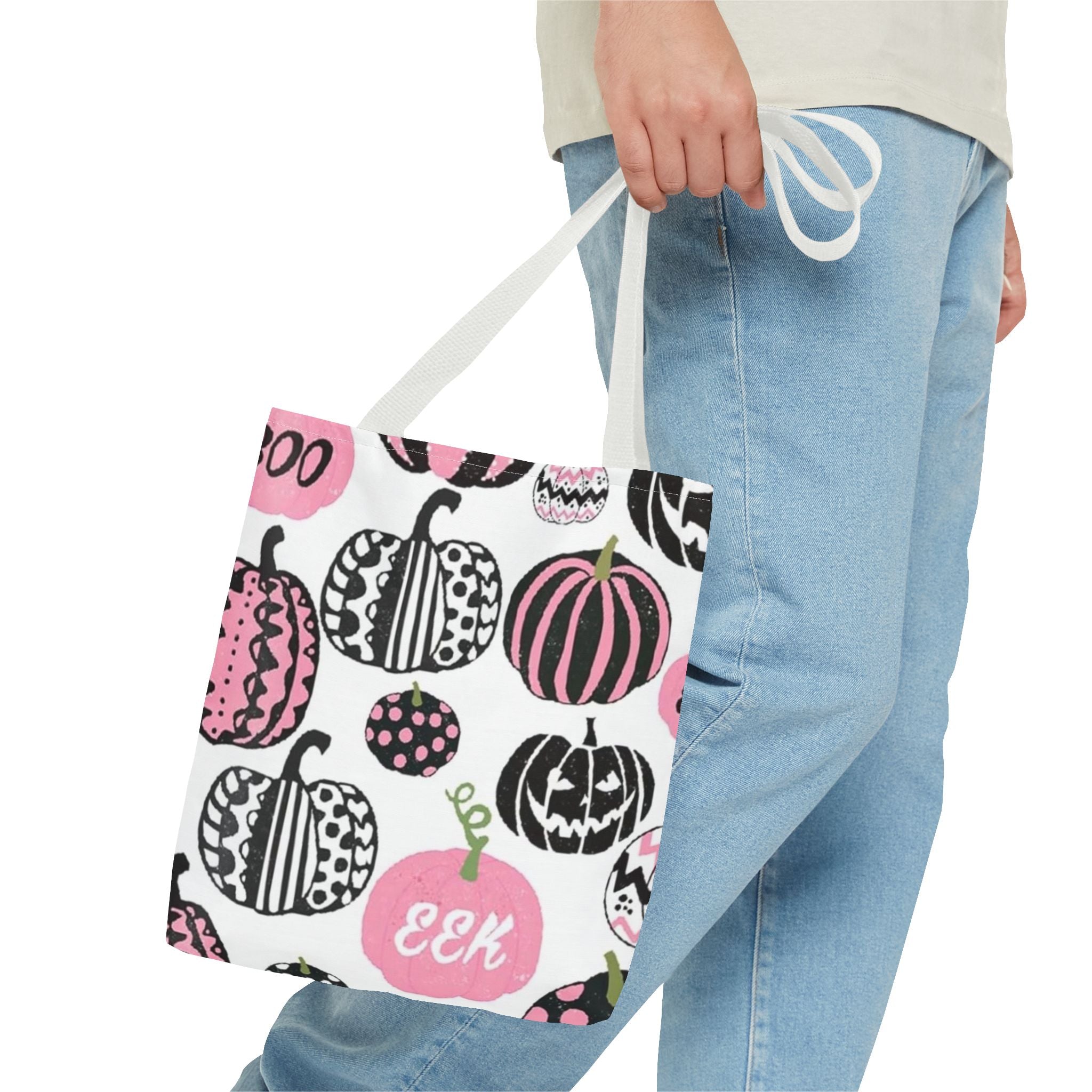 Pink pumpkin tote