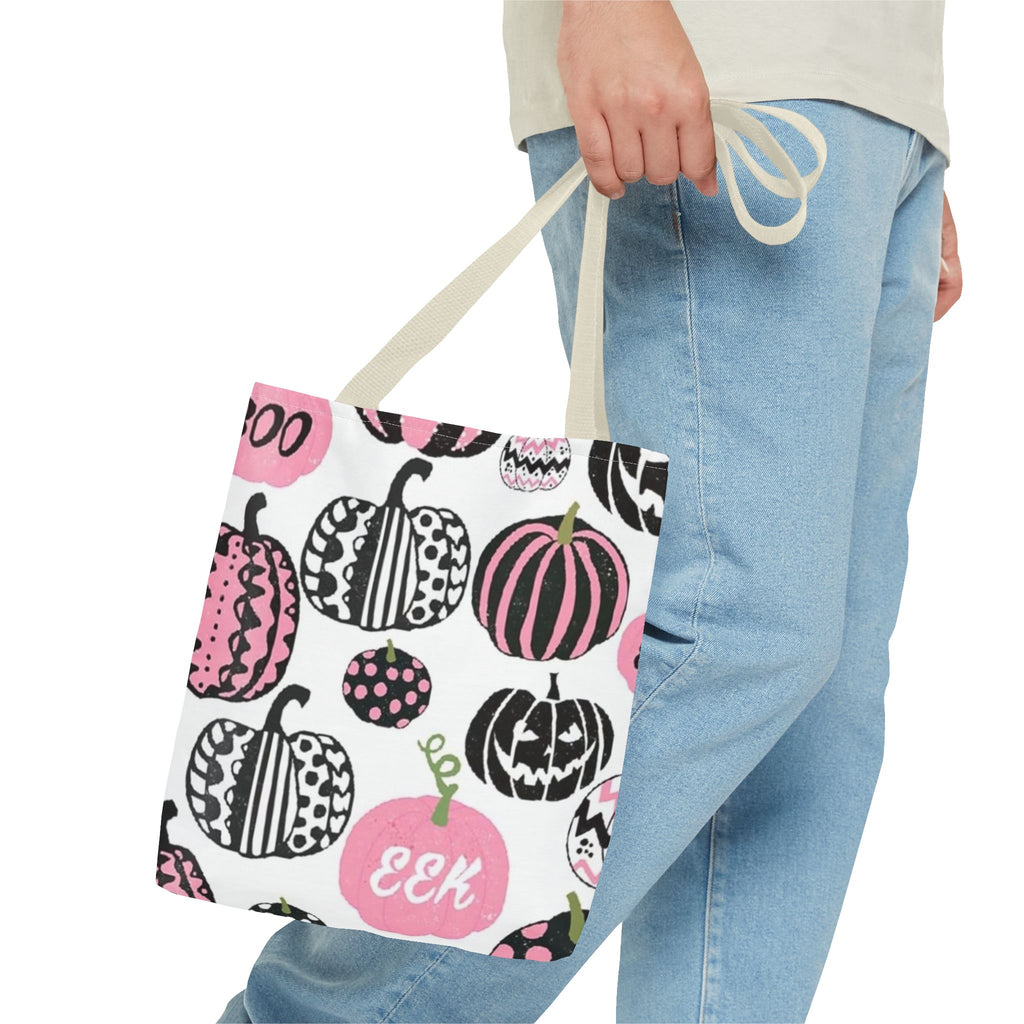Pink pumpkin tote