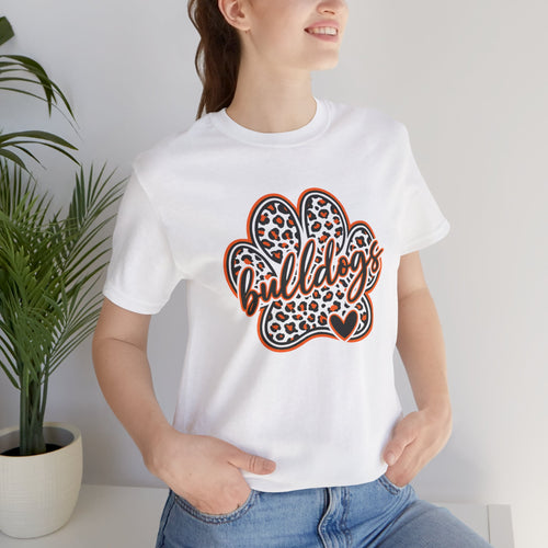 Bulldogs Paw Leopard Print T-Shirt