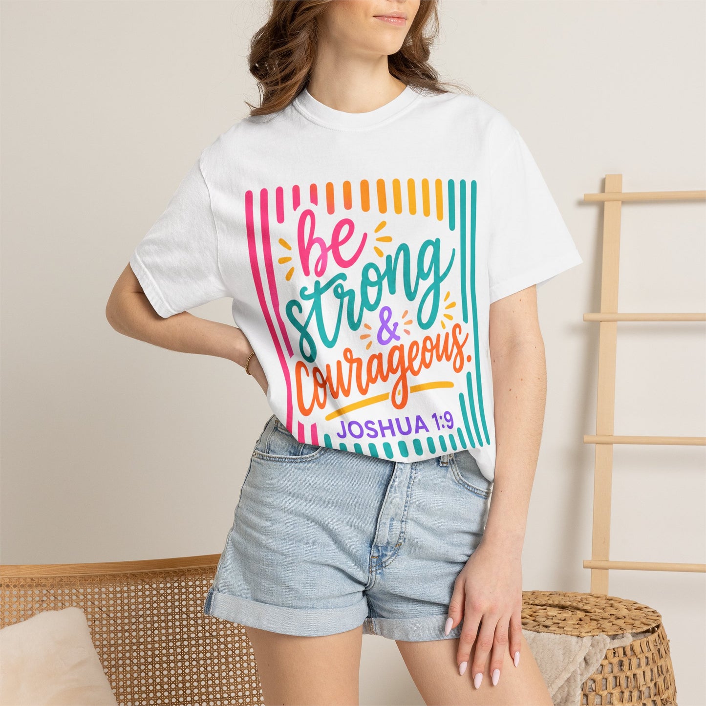 Be Strong & Courageous T-Shirt — Joshua 1:9 Inspirational Tee