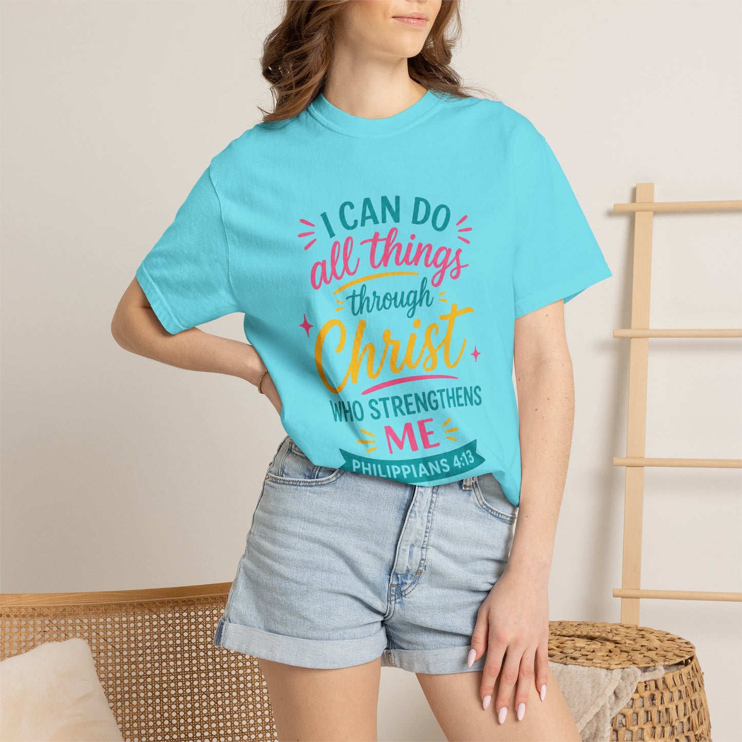 "I Can Do All Things Through Christ" Philippians 4:13 Inspirational Tee