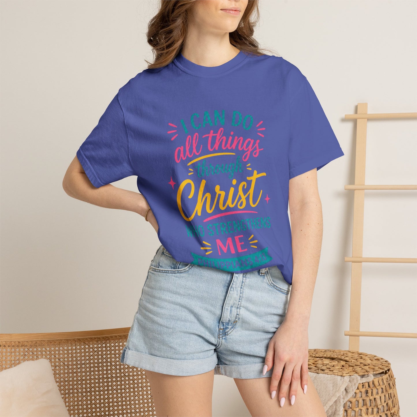 "I Can Do All Things Through Christ" Philippians 4:13 Inspirational Tee