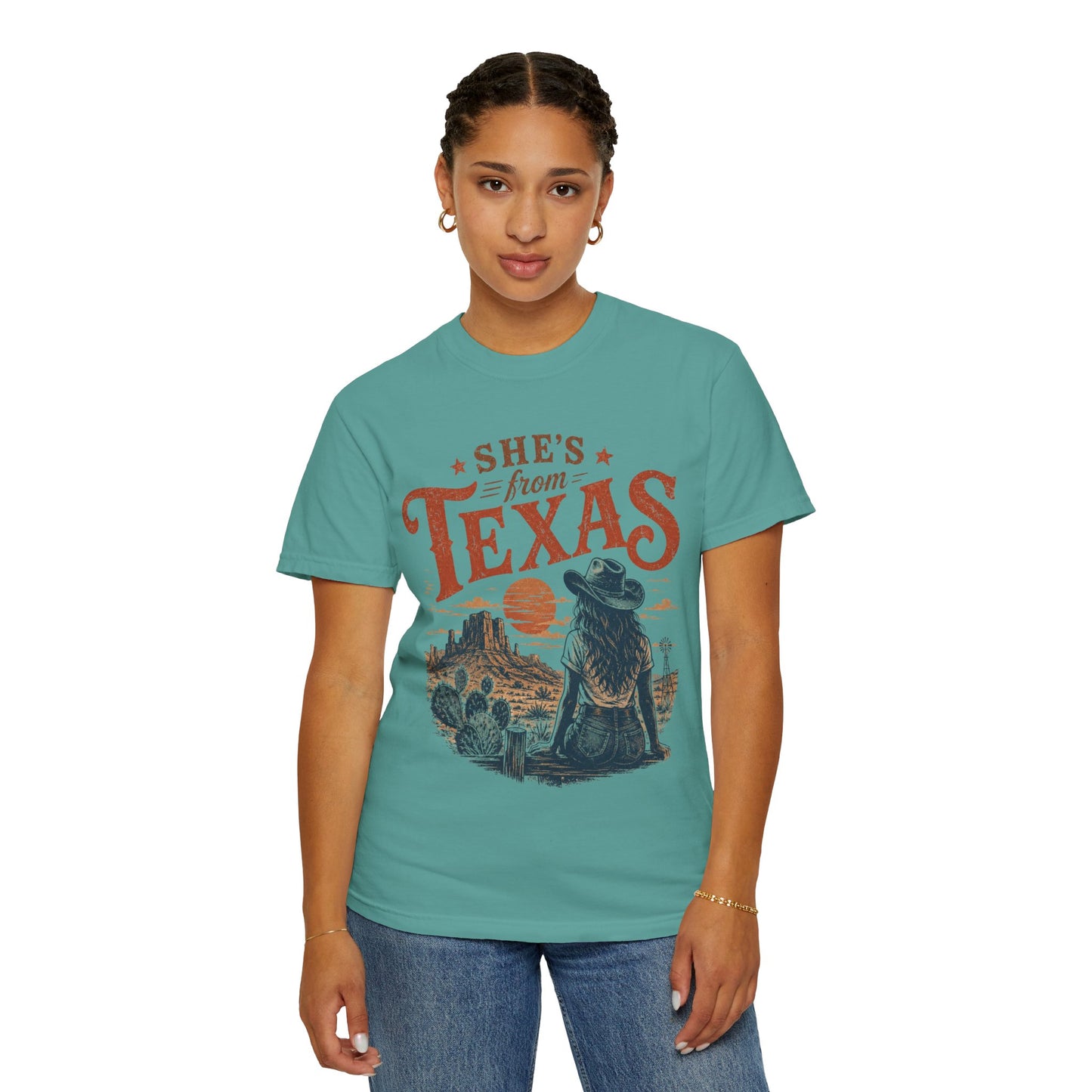She's From Texas T-Shirt — Vintage Western Cowgirl Tee