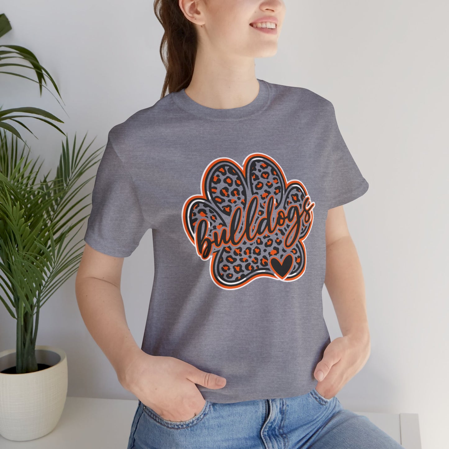 Bulldogs Paw Leopard Print T-Shirt