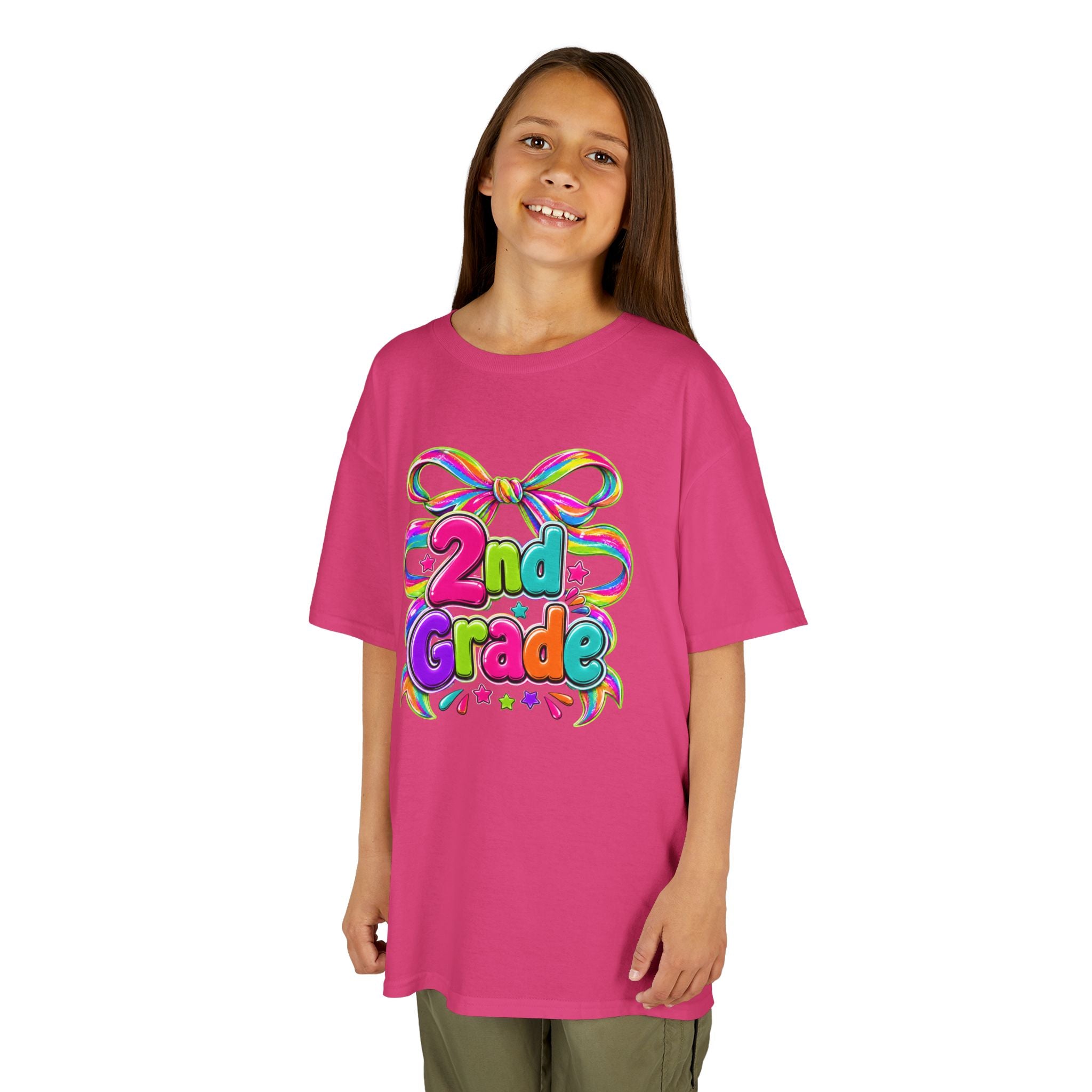 2nd Grade Colorful Bow Back-to-School Tee