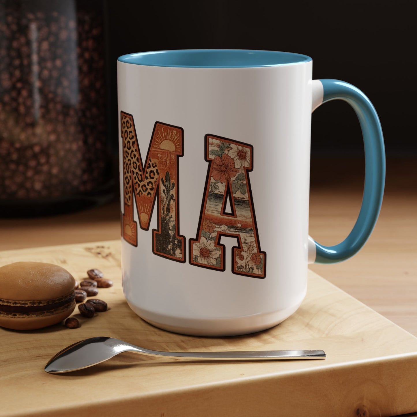 Mama Floral Leopard Accent Coffee Mug (11/15oz)
