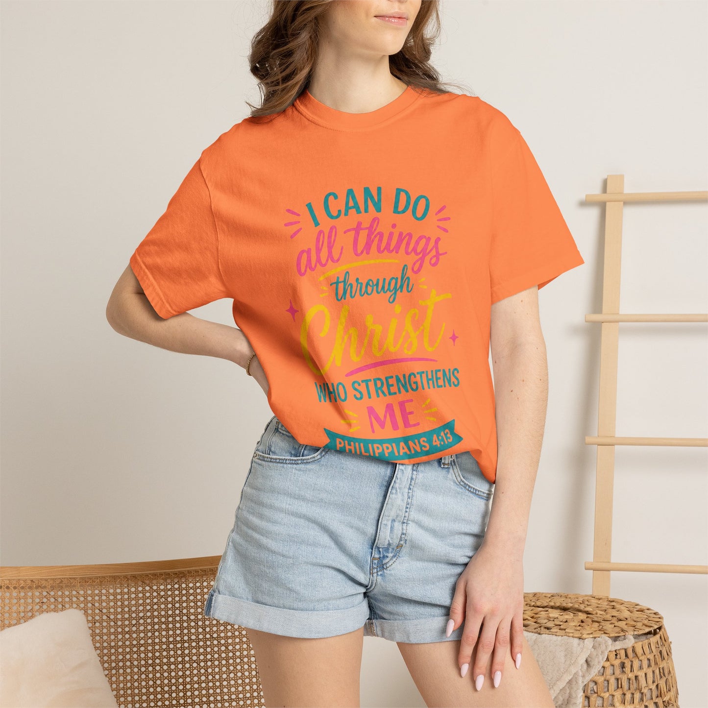 "I Can Do All Things Through Christ" Philippians 4:13 Inspirational Tee