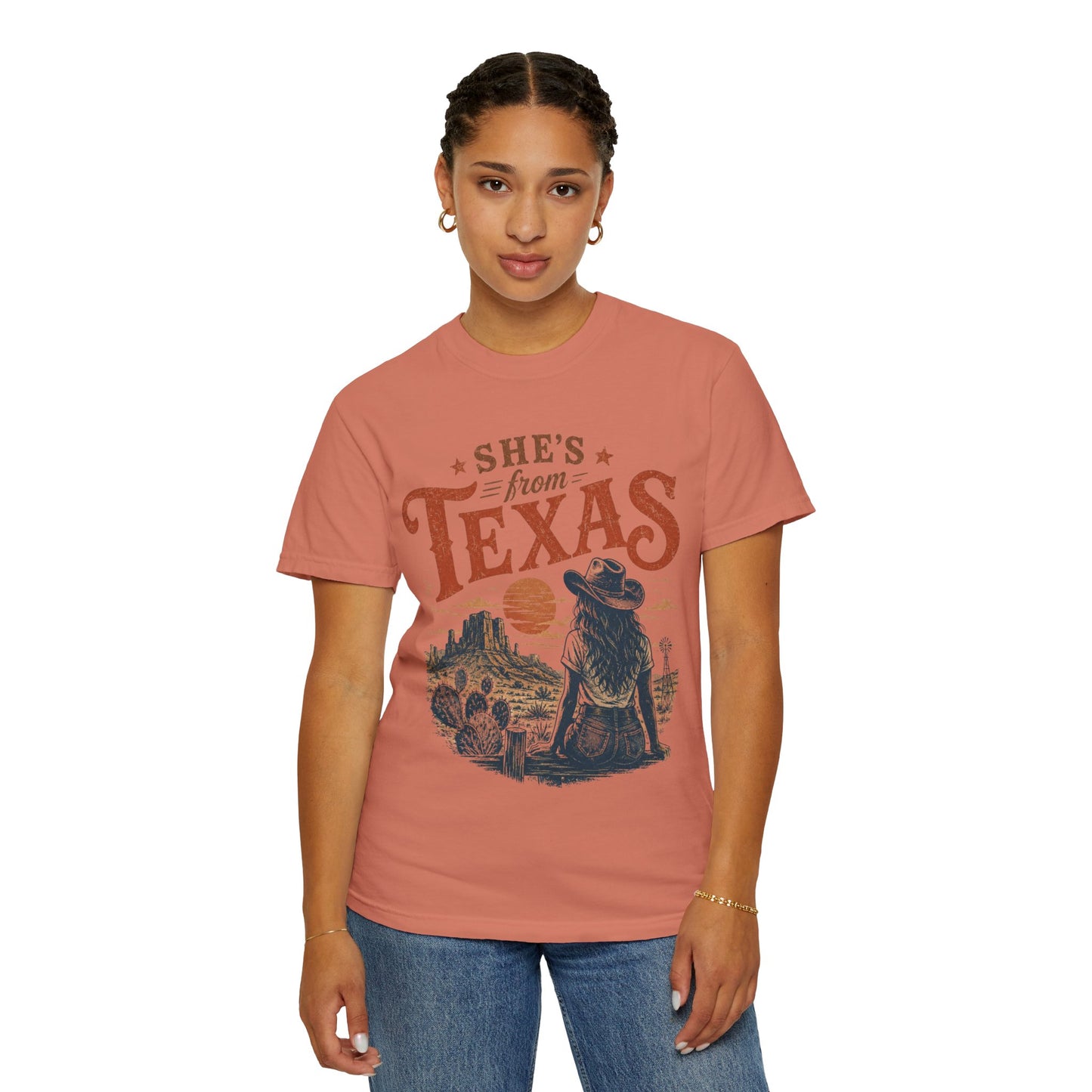 She's From Texas T-Shirt — Vintage Western Cowgirl Tee