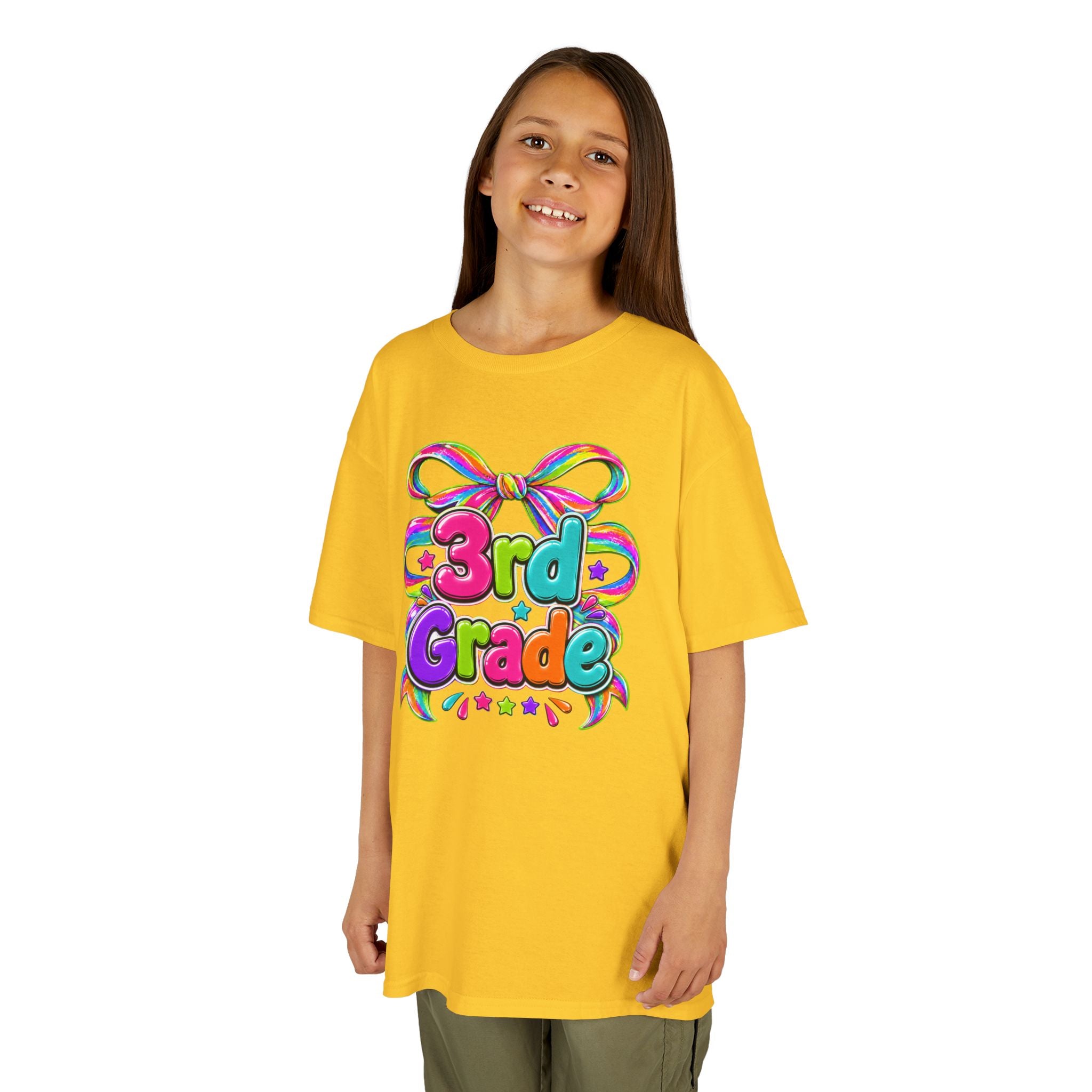 3rd Grade  Colorful Bow Back-to-School Shirt
