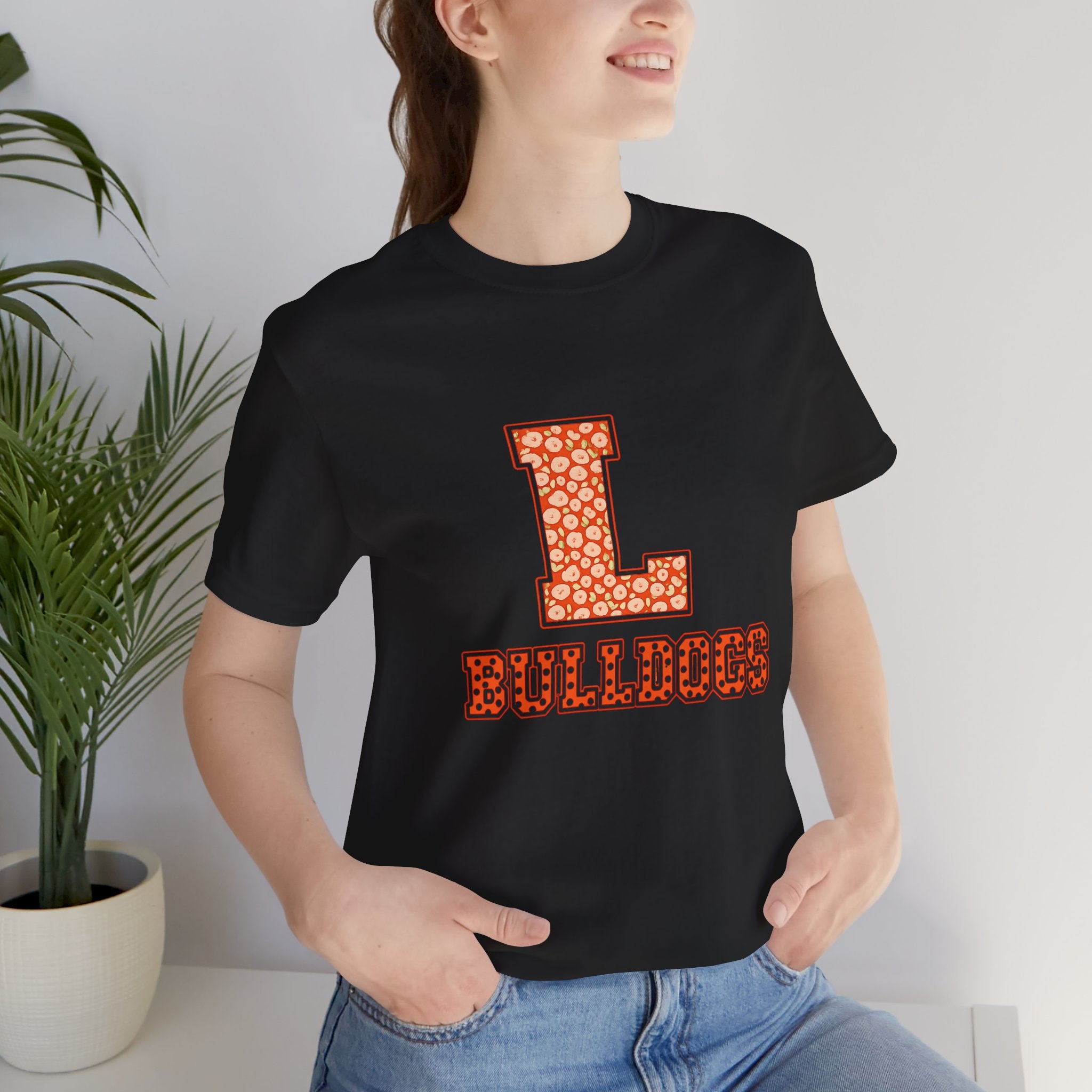 Lex Bulldogs Flower Print Tee