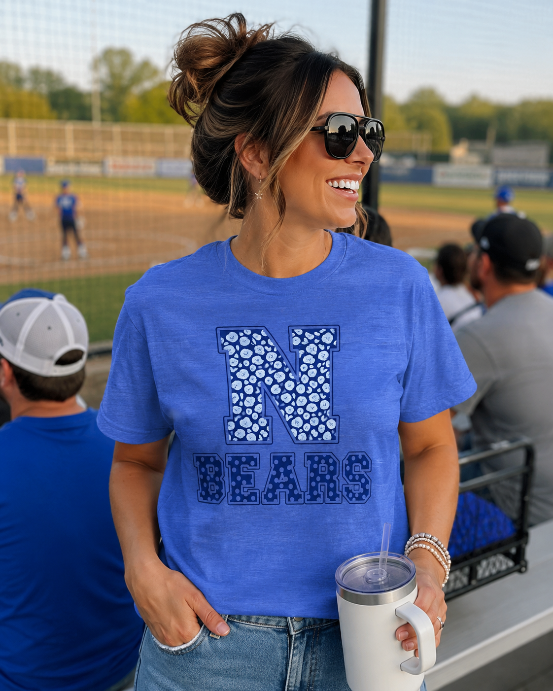 Bears Flower Print Spirit Tee
